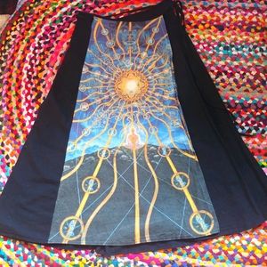 Alex Grey Psychedelic Art Wrap Skirt